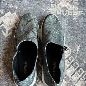 Vaneli Black snakeskin Slip-On Shoes